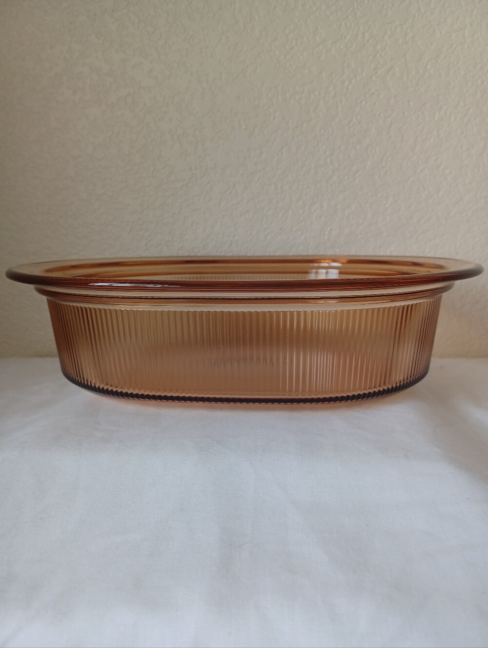Vintage Visions Roaster Amber Glass Oval Roasting Pan 4 Quart by Corning V-34-B